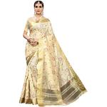 Cremefarbene Saris für Damen Einheitsgröße 