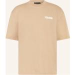 Beige Oversize Pegador T-Shirts aus Baumwolle für Herren Übergrößen 