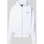 Weiße Unifarbene Oversize Pegador Zip Hoodies & Sweatjacken aus Baumwollmischung mit Kapuze für Herren Größe XL 