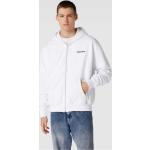 Weiße Unifarbene Oversize Pegador Zip Hoodies & Sweatjacken aus Baumwollmischung mit Kapuze für Herren Größe XL 