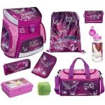 Violette familando Schulranzen Sets mit Tiermotiv aus Polyester für Mädchen 9-teilig zum Schulanfang 