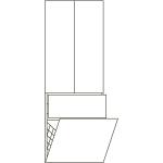 PELIPAL Cassca Badschränke mit Wäschekippe aus Metall Breite 150-200cm, Höhe 150-200cm, Tiefe 0-50cm 