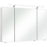 Reduzierte Weiße PELIPAL Spiegelschränke aus MDF LED beleuchtet Breite 100-150cm, Höhe 50-100cm, Tiefe 0-50cm 