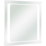 Reduzierte Silberne Rechteckige Wandspiegel mit Beleuchtung LED beleuchtet 