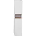 Reduzierte Weiße Moderne PELIPAL Quickset Bad Hochschränke aus Eiche Breite 0-50cm, Höhe 100-150cm, Tiefe 0-50cm 