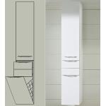 Silberne PELIPAL Badschränke mit Wäschekippe Breite 150-200cm, Höhe 150-200cm, Tiefe 0-50cm 