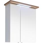 Weiße Moderne PELIPAL Quickset Spiegelschränke aus Holz LED beleuchtet Breite 50-100cm, Höhe 50-100cm, Tiefe 0-50cm 