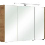 Reduzierte Beige PELIPAL Quickset Spiegelschränke aus Holz Breite 100-150cm, Höhe 50-100cm, Tiefe 0-50cm 