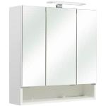 Reduzierte Weiße PELIPAL Quickset Spiegelschränke aus Holz LED beleuchtet Breite 50-100cm, Höhe 50-100cm, Tiefe 0-50cm 
