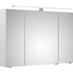 Reduzierte Weiße Spiegelschränke beleuchtet Breite 100-150cm, Höhe 50-100cm, Tiefe 0-50cm 