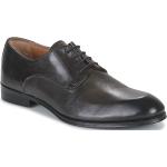 Reduzierte Graue Business Pellet Derby Schuhe aus Leder rutschfest für Herren Größe 41 mit Absatzhöhe bis 3cm 