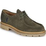 Khakifarbene Business Pellet Derby Schuhe aus Leder für Herren Größe 45 mit Absatzhöhe bis 3cm 