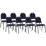 Schwarze Konferenzstühle & Besucherstühle pulverbeschichtet aus Polyester stapelbar Breite 0-50cm, Höhe 0-50cm, Tiefe 0-50cm 8-teilig 