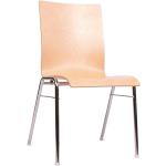 Hellbraune Konferenzstühle & Besucherstühle lackiert aus Stahl stapelbar Breite 0-50cm, Höhe 0-50cm, Tiefe 0-50cm 10-teilig 