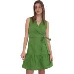 Reduzierte Grüne Ärmellose PENNYBLACK Rüschenkleider mit Rüschen mit Reißverschluss aus Baumwolle für Damen Größe S 