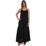 Reduzierte Schwarze Elegante PENNYBLACK Maxi Lange Abendkleider mit Rüschen aus Baumwolle für Damen Größe M 