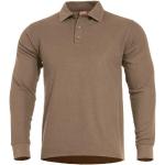 Reduzierte Braune Pentagon Sports Herrenpoloshirts & Herrenpolohemden mit Knopf aus Polycotton Größe XXL für den für den Sommer 