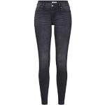Graue Pepe Jeans Pixie Skinny Jeans mit Reißverschluss aus Denim für Damen Weite 29 