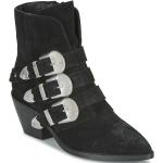 Schwarze Pepe Jeans Cowboy-Boots & Cowboystiefeletten aus Leder für Damen Größe 38 mit Absatzhöhe 5cm bis 7cm 