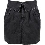 Reduzierte Schwarze Pepe Jeans Mini Faltenröcke mit Reißverschluss aus Denim für Damen Größe M 