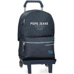 Blaue Pepe Jeans Rucksack-Trolleys gepolstert für Kinder zum Schulanfang 
