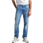 Blaue Bestickte Pepe Jeans Slim Fit Jeans aus Denim für Herren Weite 32, Länge 32 