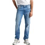 Blaue Bestickte Pepe Jeans Slim Fit Jeans aus Denim für Herren Weite 33, Länge 32 