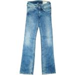 Blaue Pepe Jeans Bootcut Bootcut Jeans aus Baumwollmischung für Damen Weite 27, Länge 34 