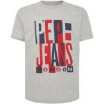 Graue Kurzärmelige Pepe Jeans T-Shirts für Herren Größe XXL 