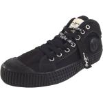Schwarze Pepe Jeans High Top Sneaker & Sneaker Boots mit Schnürsenkel aus Baumwolle für Damen Größe 36 mit Absatzhöhe bis 3cm 