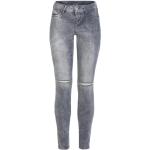 Reduzierte Hellgraue Pepe Jeans 5-Pocket Jeans mit Reißverschluss aus Baumwolle für Damen Weite 29, Länge 32 
