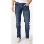 Reduzierte Blaue Unifarbene Pepe Jeans Stone Slim Fit Jeans aus Denim für Herren Größe M Weite 34, Länge 32 