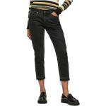 Schwarze Pepe Jeans Boyfriend-Jeans mit Reißverschluss aus Denim für Damen 