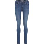 Blaue Unifarbene Casual Pepe Jeans Jeans mit Stickerei aus Denim enganliegend für Damen 