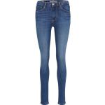 Blaue Unifarbene Pepe Jeans Jeans mit Stickerei aus Denim enganliegend für Damen 
