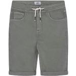 Grüne Pepe Jeans Jeans Shorts für Kinder mit Reißverschluss aus Denim für Jungen Größe 158 