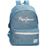 Blaue Pepe Jeans Rucksack-Trolleys mit Reißverschluss gepolstert für Kinder zum Schulanfang 