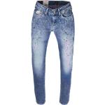 Blaue Pepe Jeans Pixie Skinny Jeans mit Reißverschluss aus Denim für Damen Größe S Weite 25, Länge 30 