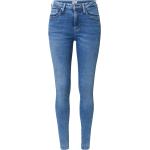 Hellblaue Pepe Jeans Regent Skinny Jeans mit Reißverschluss aus Denim für Damen Größe M Weite 26, Länge 30 