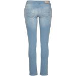 Blaue Bestickte Pepe Jeans New Brooke Slim Fit Jeans mit Nieten mit Reißverschluss aus Baumwolle für Damen Größe XS 