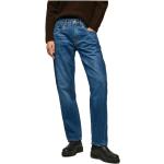 Blaue Pepe Jeans Straight Leg Jeans aus Baumwolle für Damen Weite 27, Länge 30 