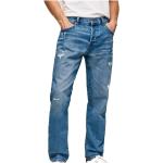 Reduzierte Blaue Pepe Jeans Ripped Jeans & Zerrissene Jeans aus Baumwolle für Herren Größe XL Weite 32, Länge 28 