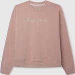 Reduzierte Pinke Unifarbene Pepe Jeans Rundhals-Ausschnitt Kindersweatshirts aus Baumwolle für Mädchen Größe 164 für den für den Herbst 