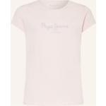 Rosa Pepe Jeans T-Shirts mit Glitzer aus Baumwolle für Damen 