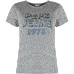 Graue Elegante Pepe Jeans T-Shirts für Damen Größe S 