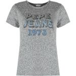 Graue Elegante Pepe Jeans T-Shirts für Damen Größe XS 