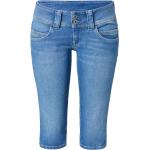 Blaue Pepe Jeans Venus Hüftjeans & Low Waist Jeans mit Reißverschluss aus Denim für Damen 