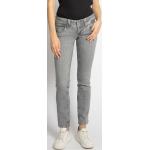 Reduzierte Graue Unifarbene Pepe Jeans Venus Jeans mit Stickerei mit Knopf aus Baumwolle für Damen Größe XS Weite 30, Länge 32 