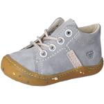 Blaue RICOSTA PEPINO Low Sneaker mit Schnürsenkel in Normalweite aus Leder für Kinder Größe 27 