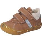 Reduzierte Braune RICOSTA PEPINO Low Sneaker mit Klettverschluss in Normalweite aus Leder für Kinder Größe 22 
